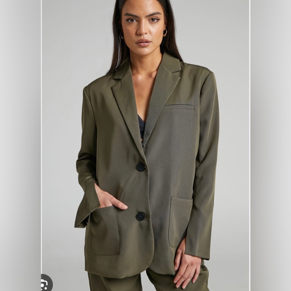 4th And Reckless Blazer In Colour Khaki Size 6 NWT